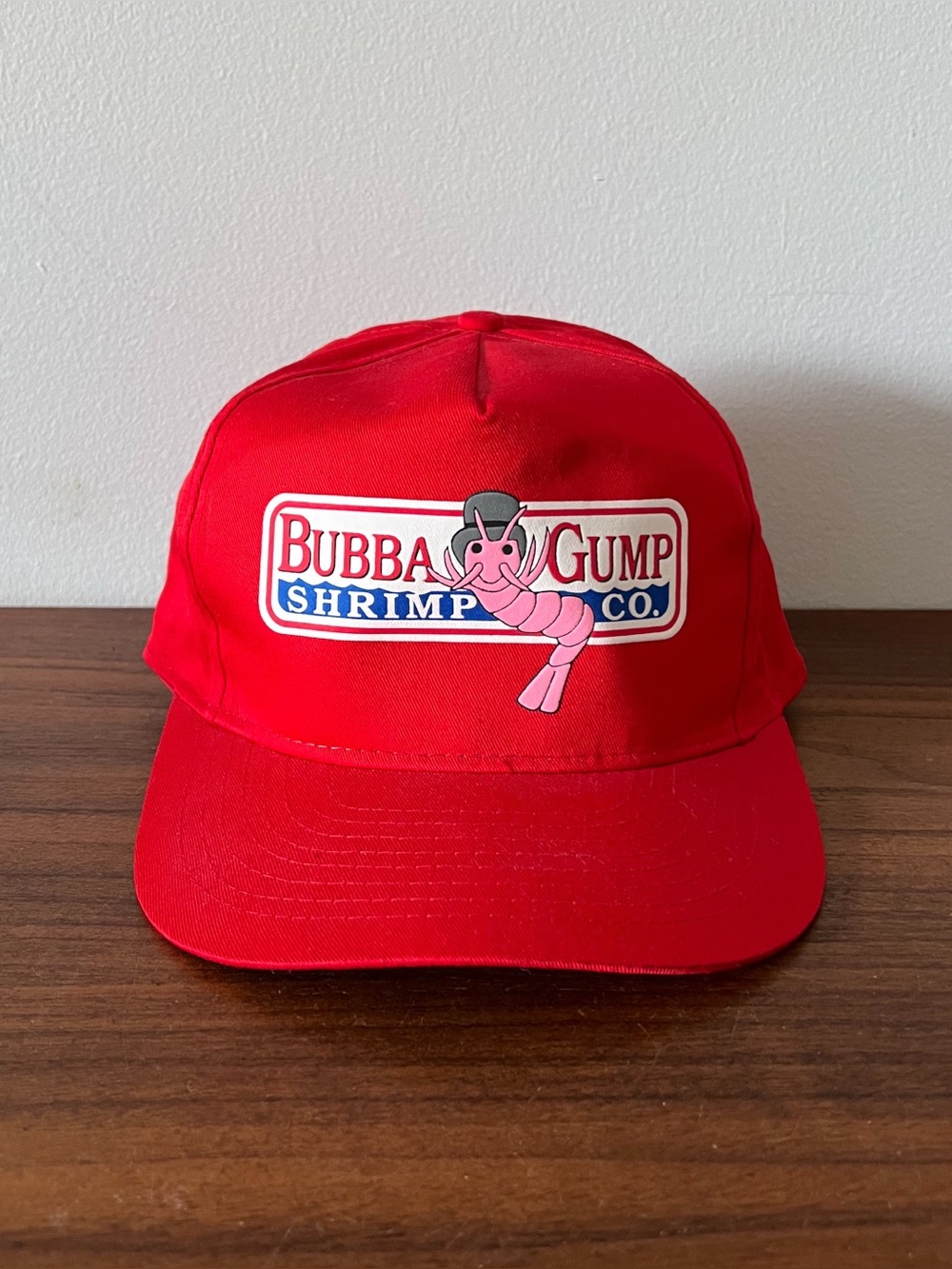 Vintage Bubba Gump Shrimp Co Snapback Hat Red Forrest Gump Logo Cap OSFA